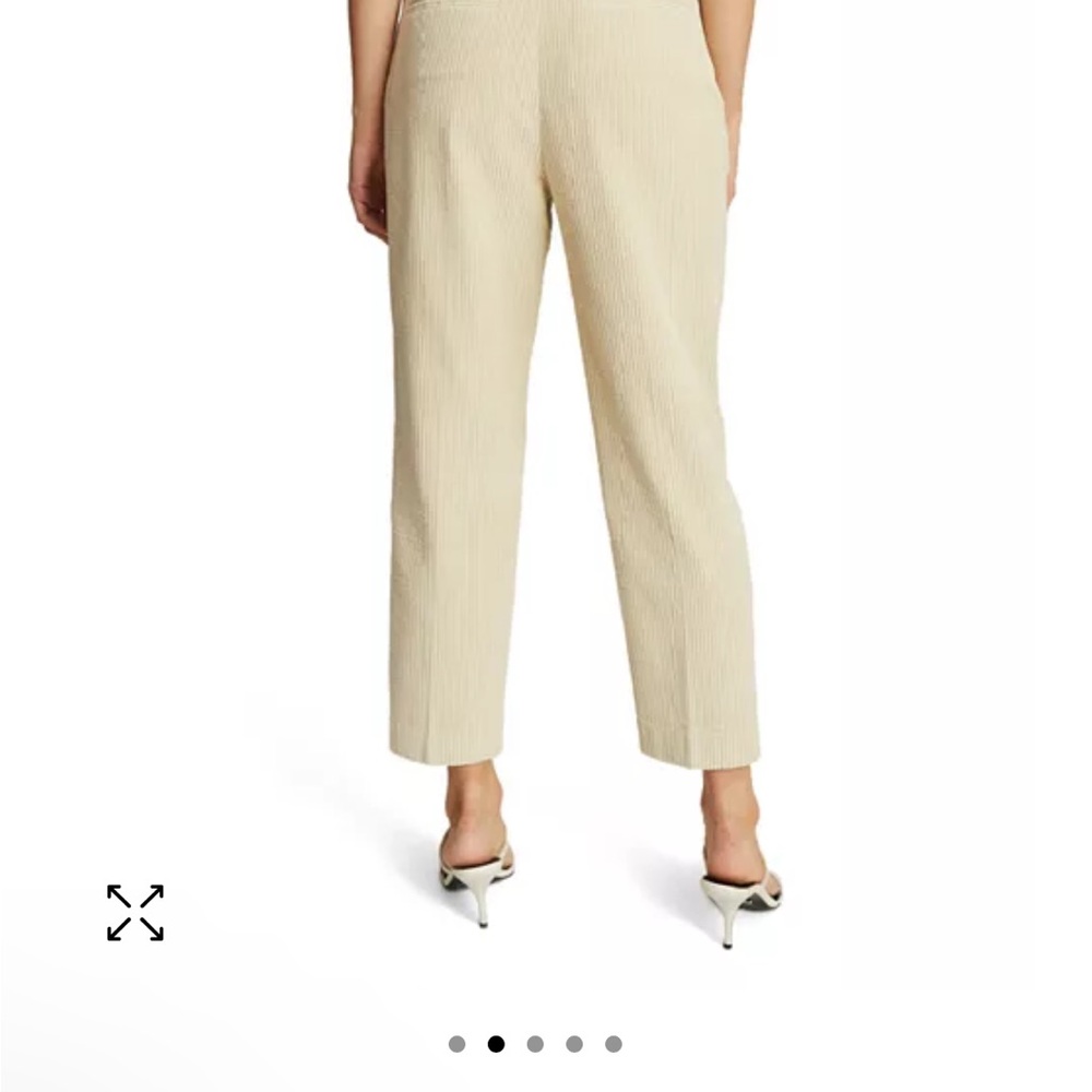 Reiss Aster Corduroy Cropped Pants in Cream - Picture 4 of 5